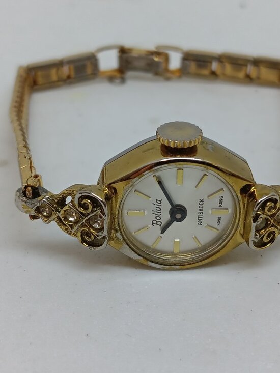 VINTAGE 1965 Bolivia Women\'s 17 mm Manual Wind Gold Tone Watch main image 11